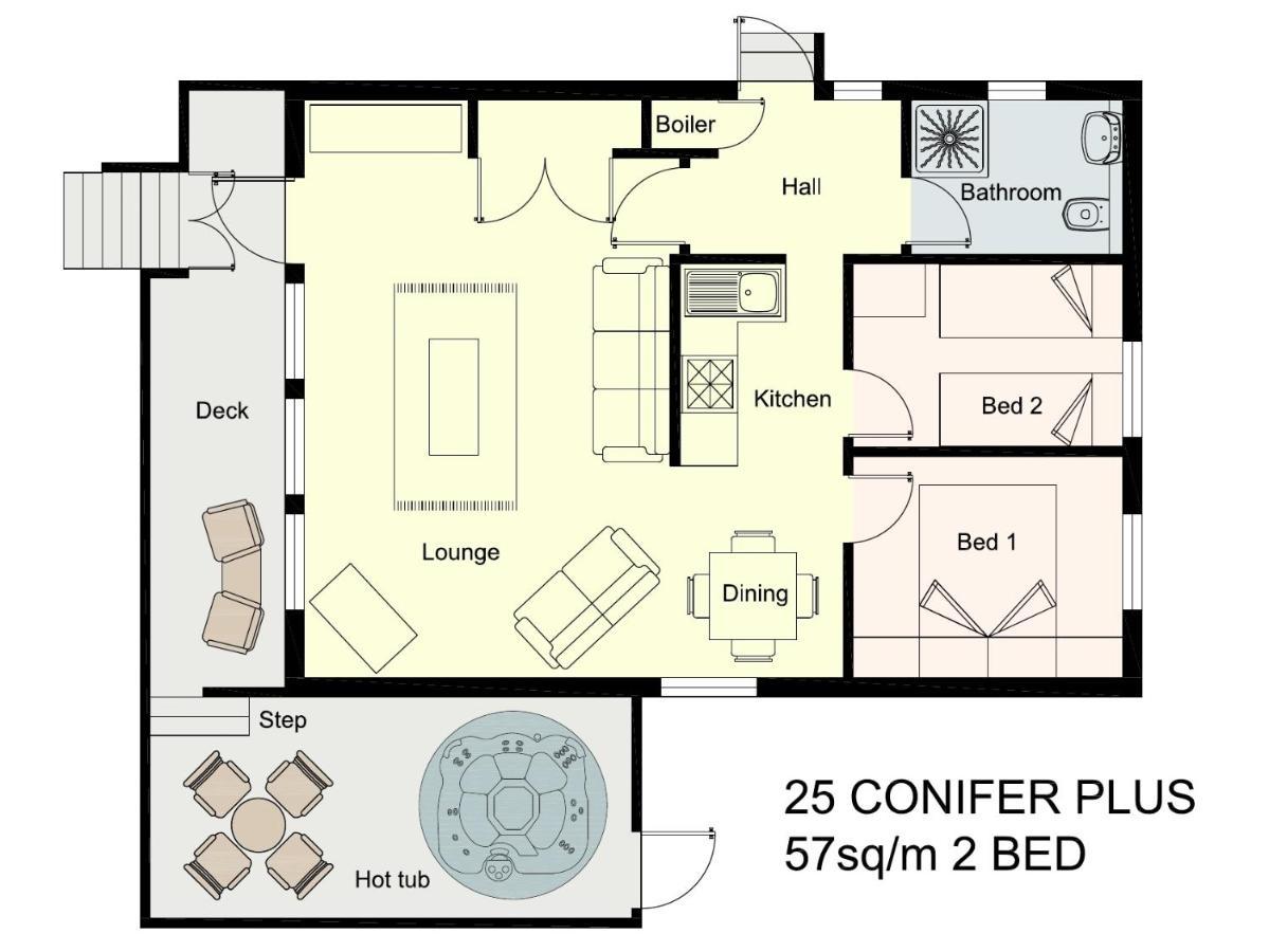 Conifer Lodge 25 With Hot Tub Newton Stewart Minnigaff Exteriör bild